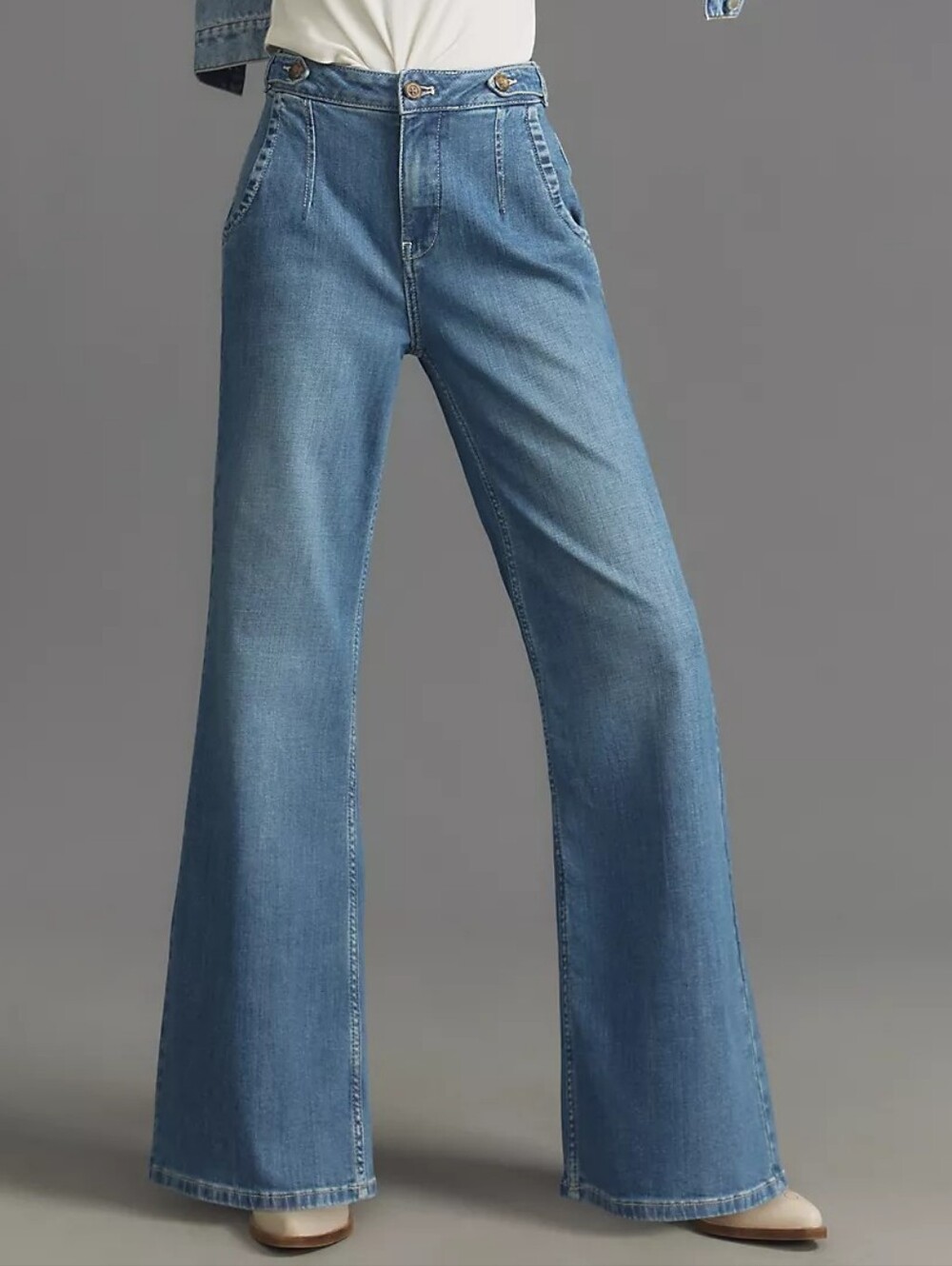 Anthropologie Pilcro Tower Flare Mid-rise Jeans
